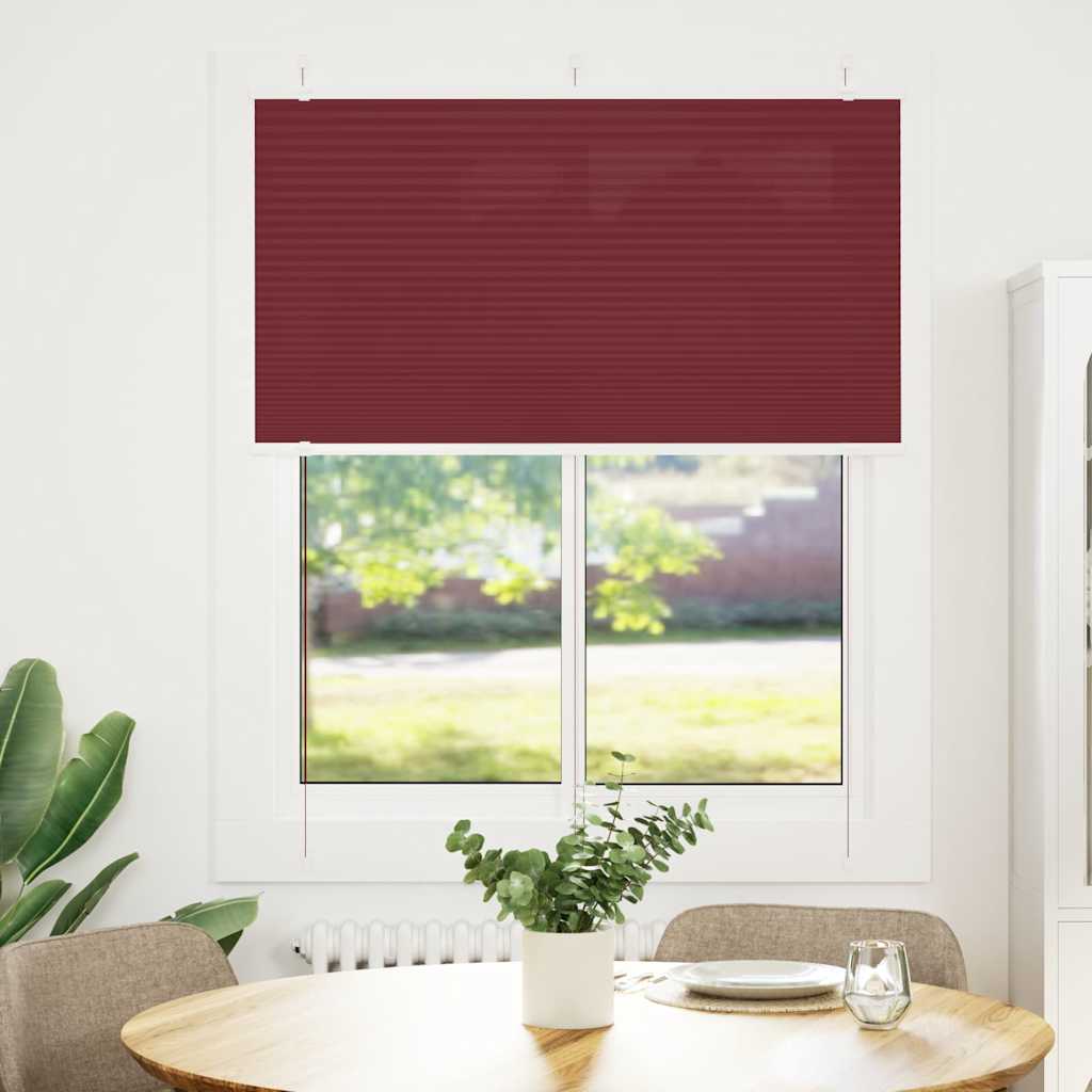 Store plissé rouge bordeaux 105x100 cm largeur du tissu 104,4cm