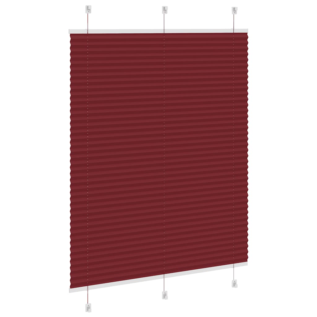 Store plissé rouge bordeaux 105x100 cm largeur du tissu 104,4cm