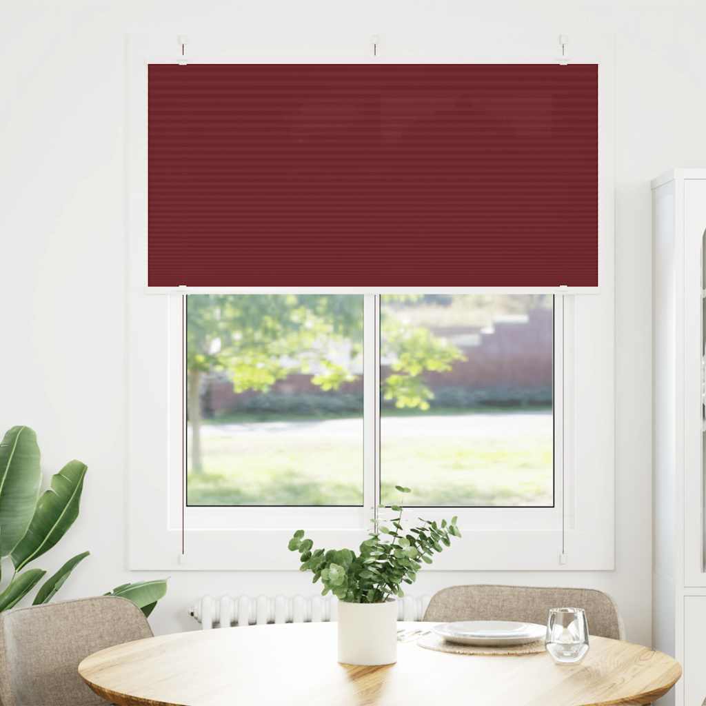 Store plissé rouge bordeaux 115x100 cm largeur du tissu 114,4cm