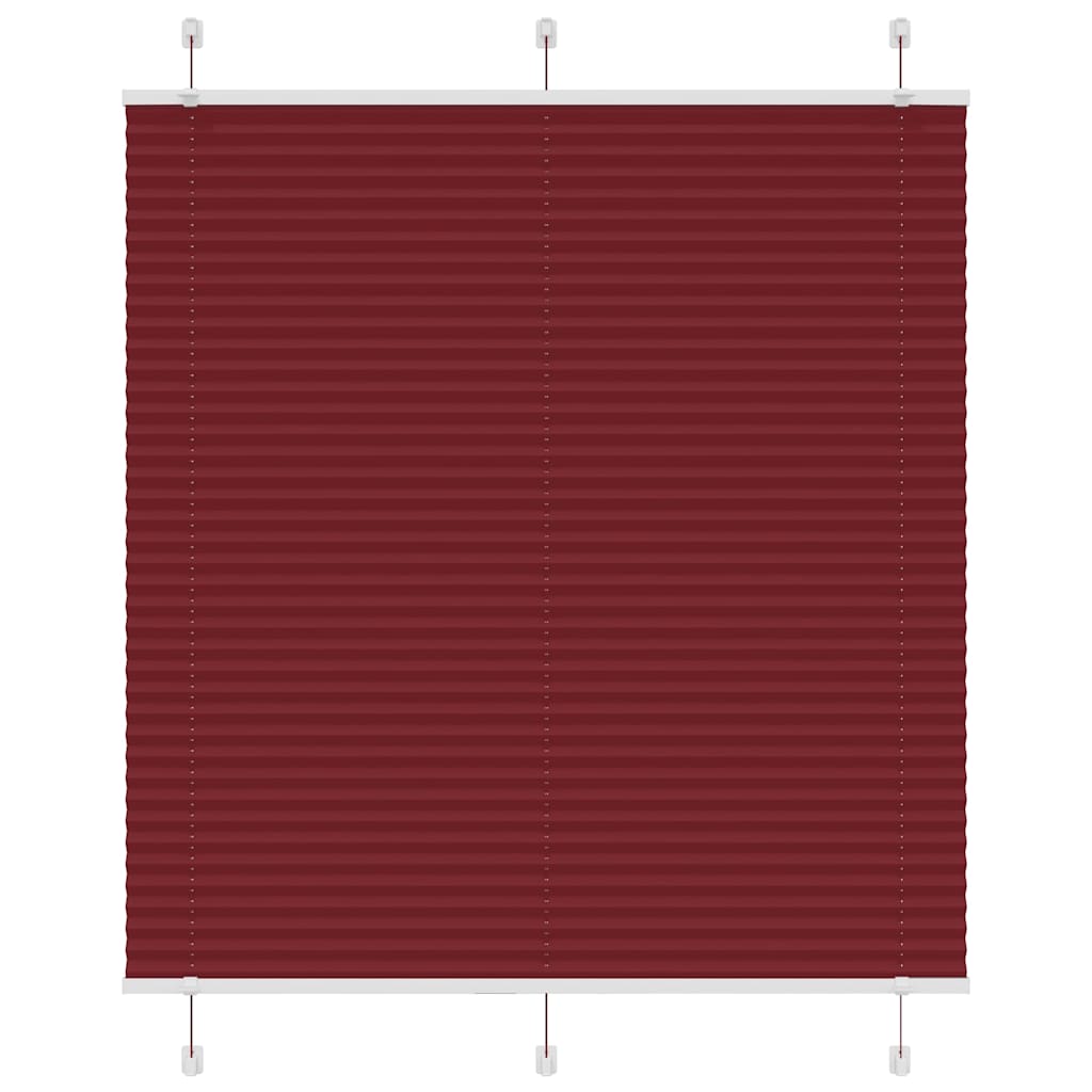 Store plissé rouge bordeaux 120x100 cm largeur du tissu 119,4cm