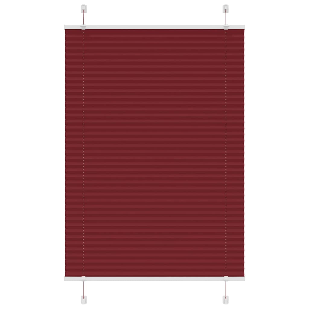 Store plissé rouge bordeaux 90x150 cm largeur du tissu 89,4 cm