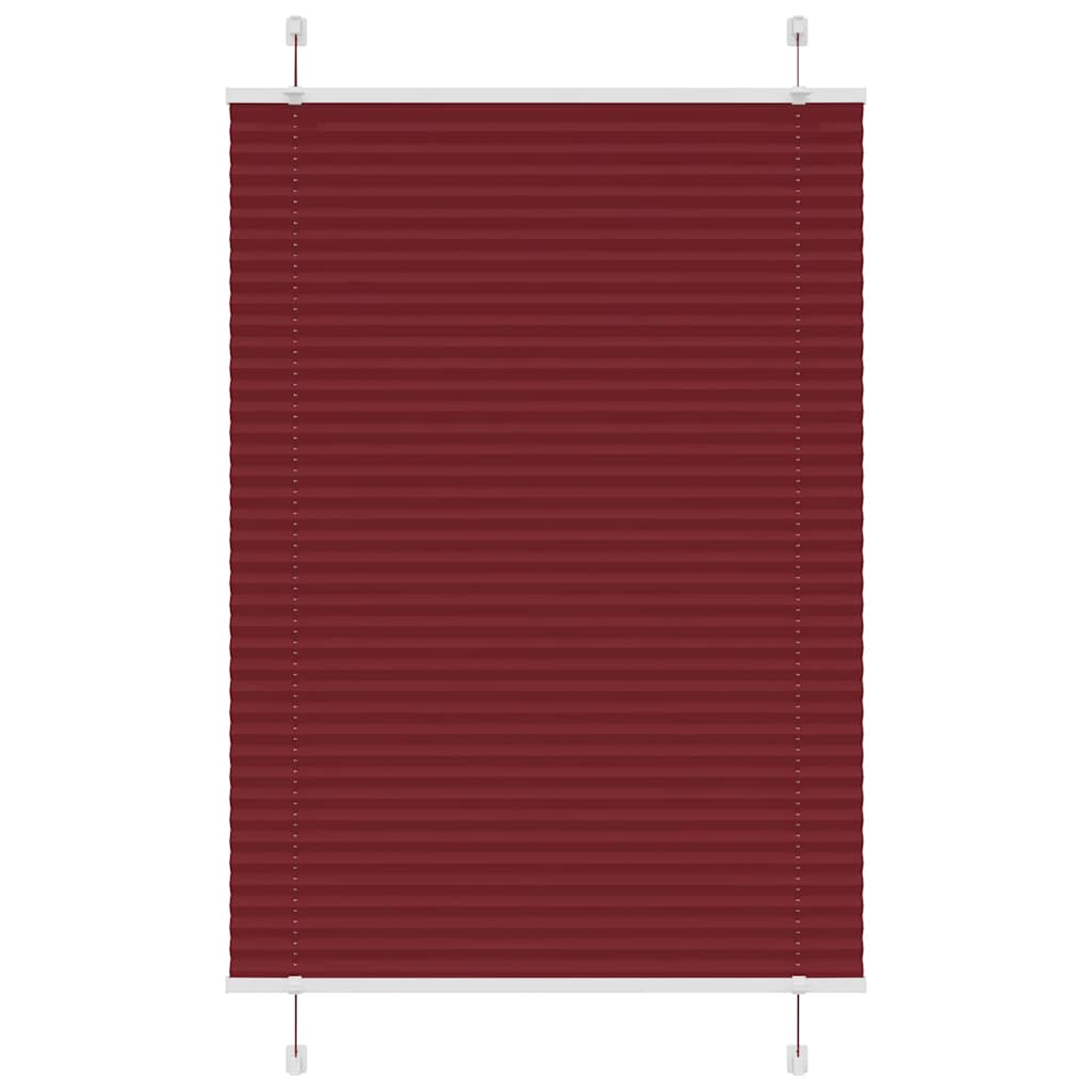 Store plissé rouge bordeaux 100x150 cm largeur du tissu 99,4 cm