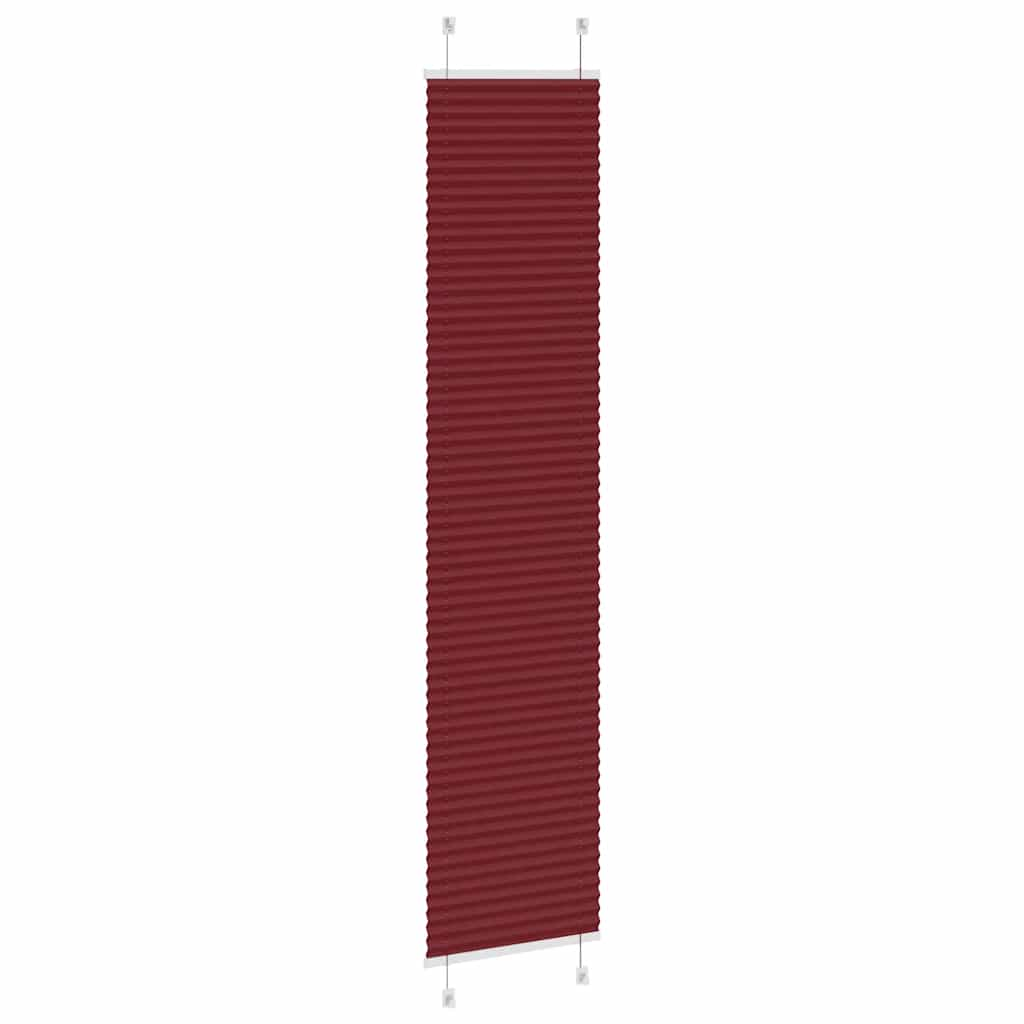 Store plissé rouge bordeaux 40x200 cm largeur du tissu 39,4 cm