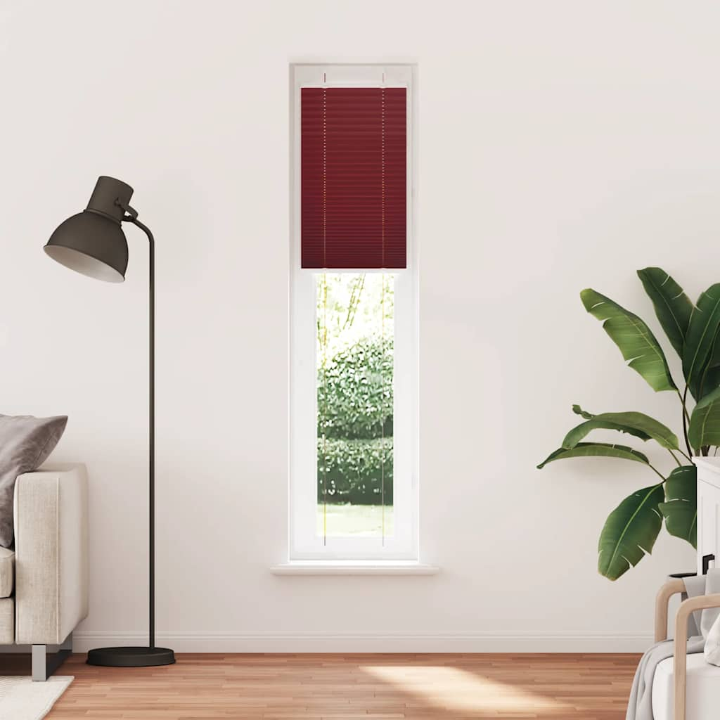 Store plissé rouge bordeaux 45x200 cm largeur du tissu 44,4 cm