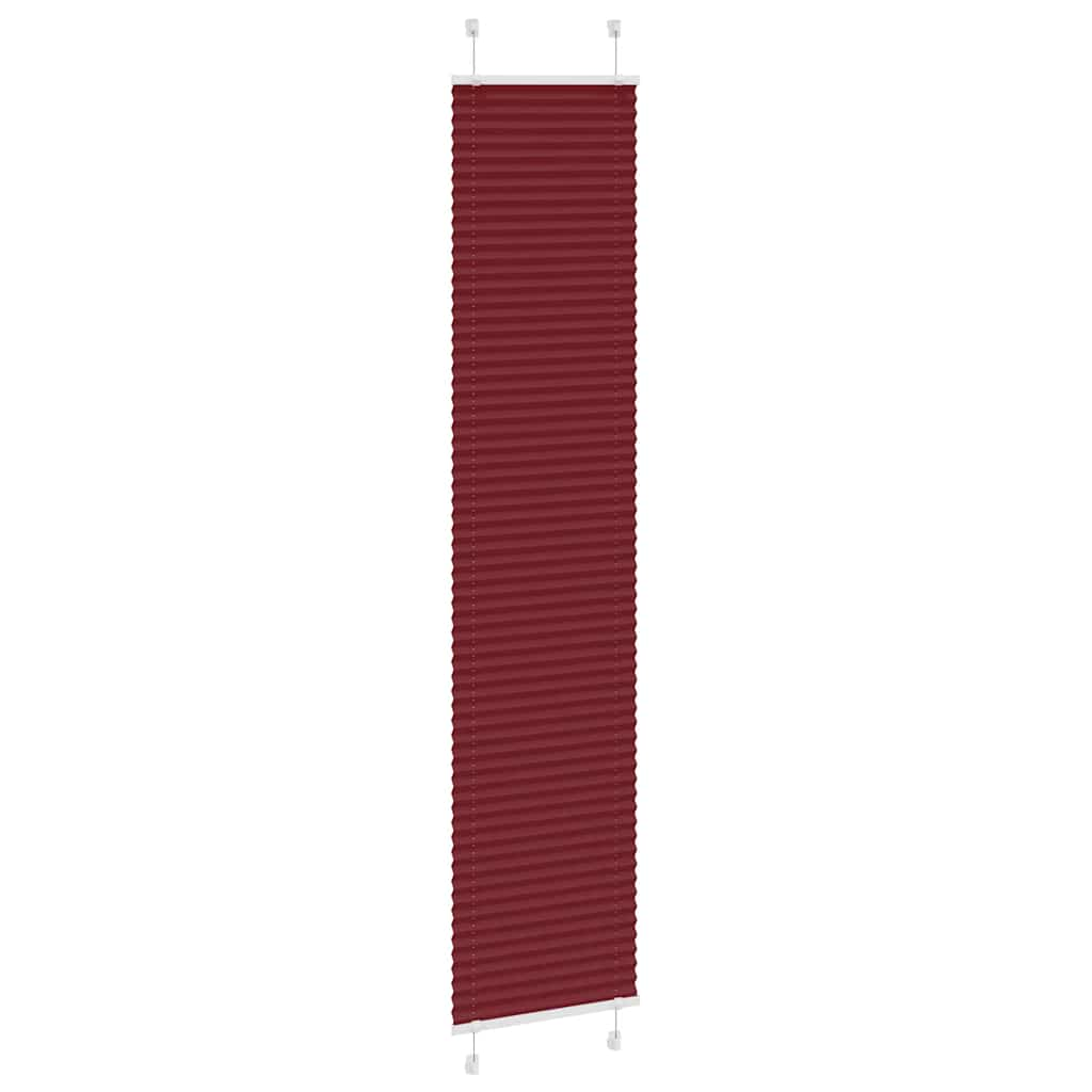 Store plissé rouge bordeaux 45x200 cm largeur du tissu 44,4 cm