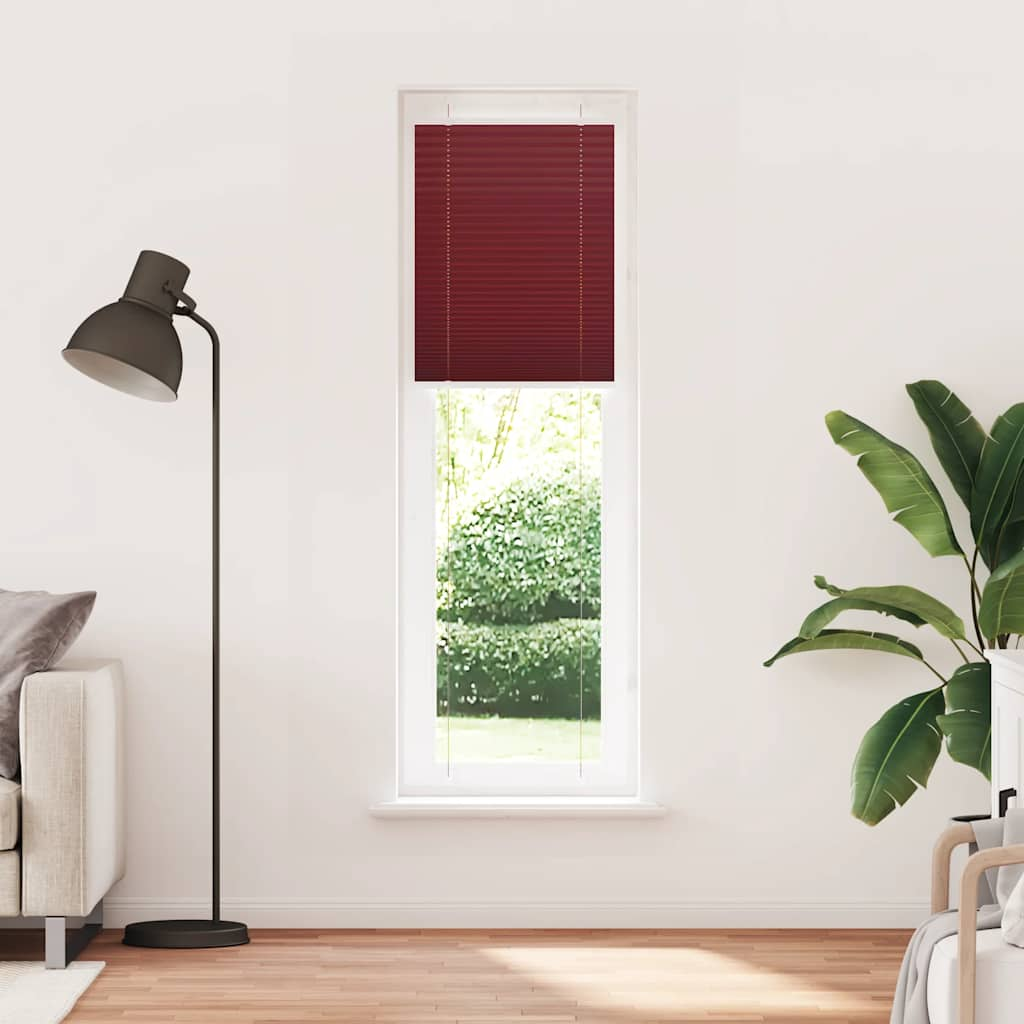 Store plissé rouge bordeaux 65x200 cm largeur du tissu 64,4 cm