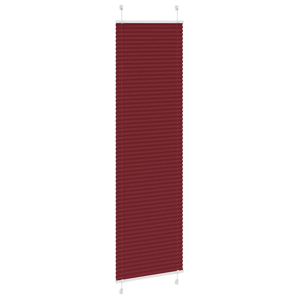 Store plissé rouge bordeaux 65x200 cm largeur du tissu 64,4 cm