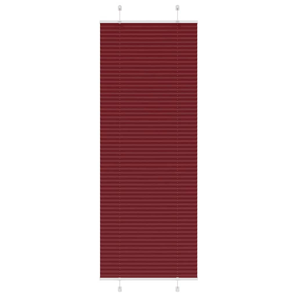 Store plissé rouge bordeaux 75x200 cm largeur du tissu 74,4 cm