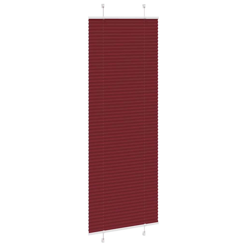 Store plissé rouge bordeaux 75x200 cm largeur du tissu 74,4 cm