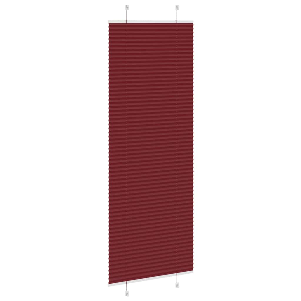 Store plissé rouge bordeaux 75x200 cm largeur du tissu 74,4 cm