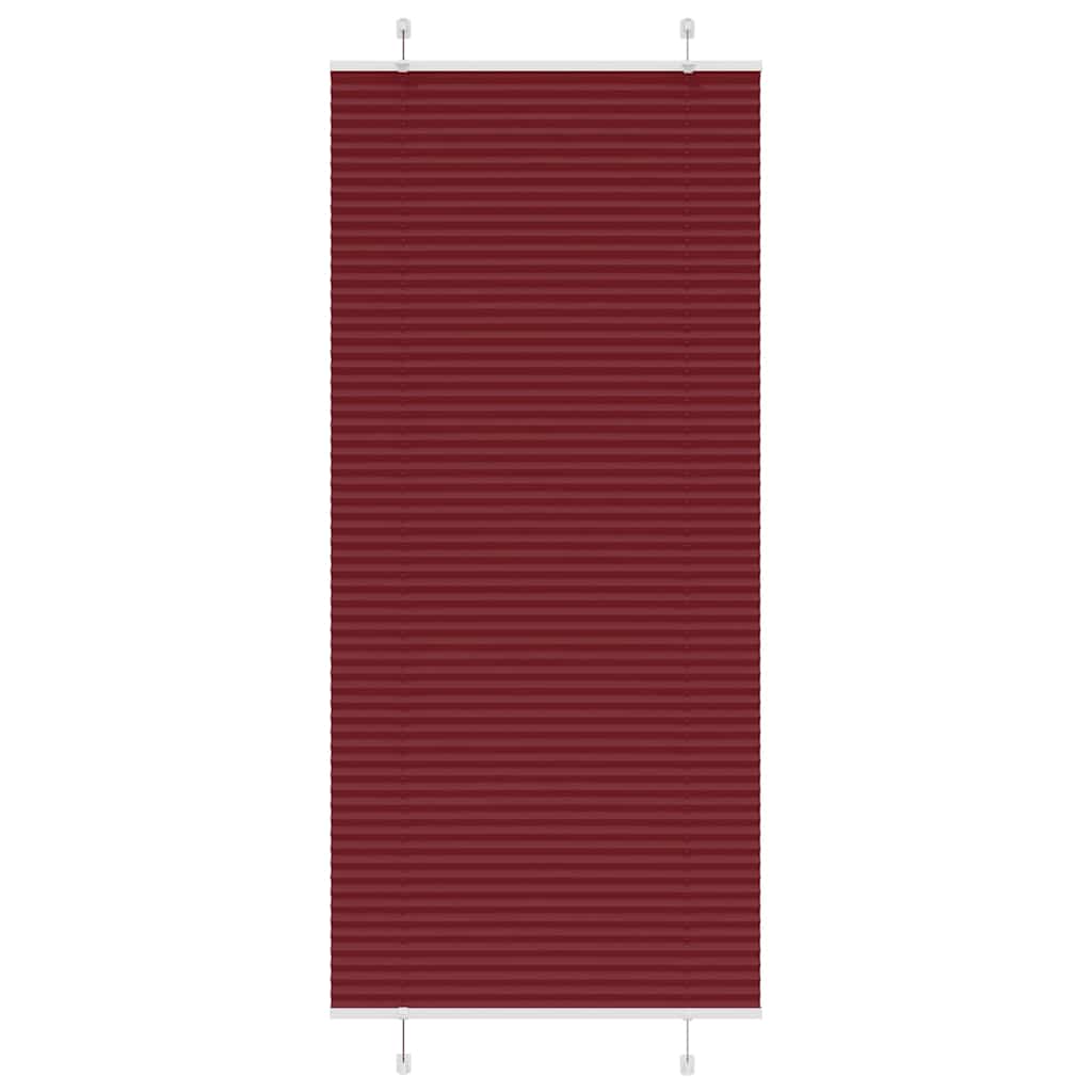 Store plissé rouge bordeaux 85x200 cm largeur du tissu 84,4 cm