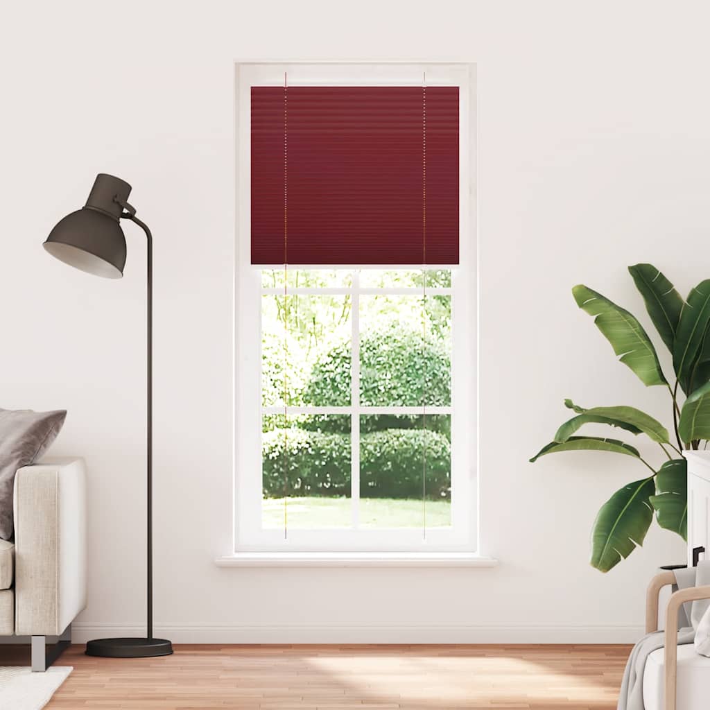 Store plissé rouge bordeaux 85x200 cm largeur du tissu 84,4 cm