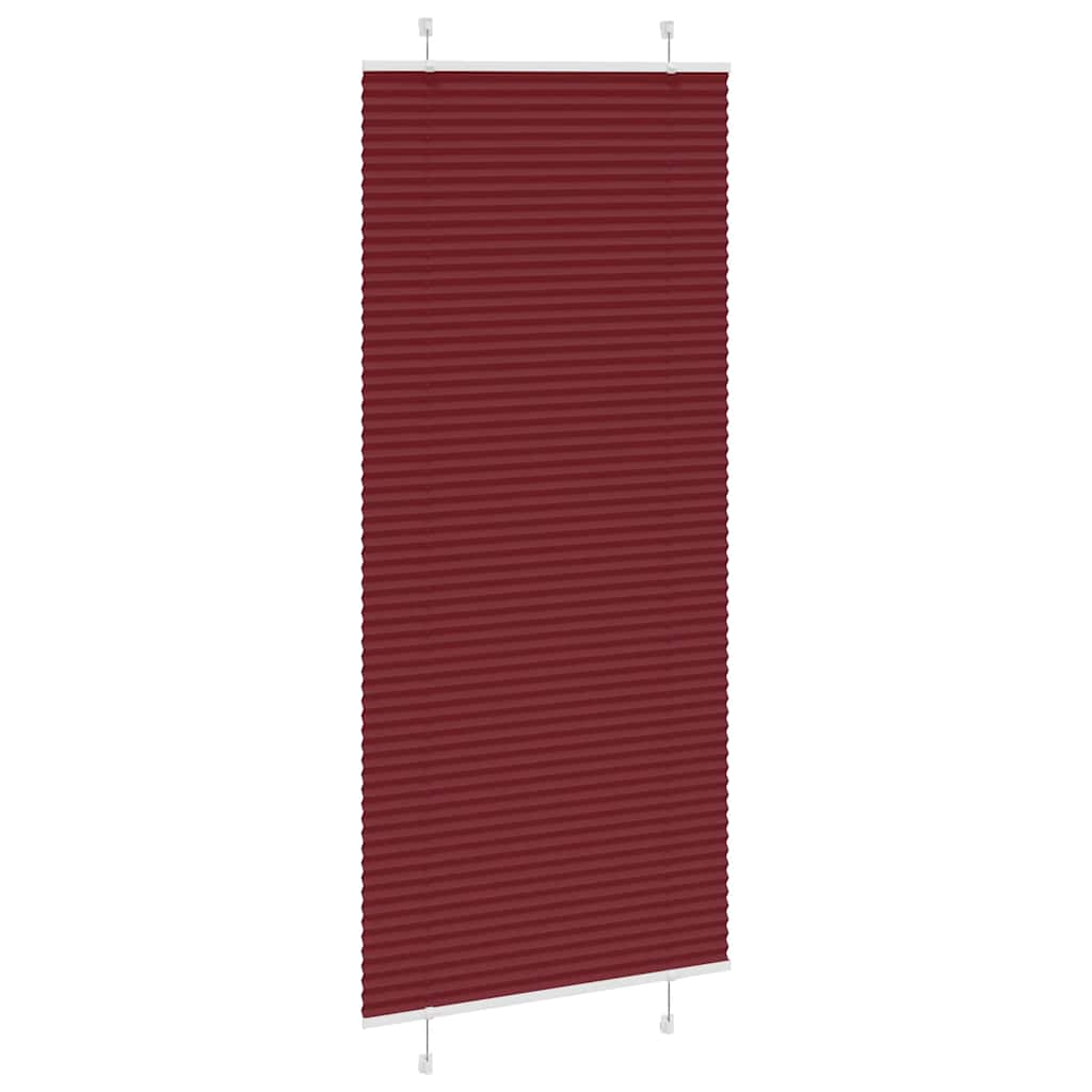 Store plissé rouge bordeaux 85x200 cm largeur du tissu 84,4 cm