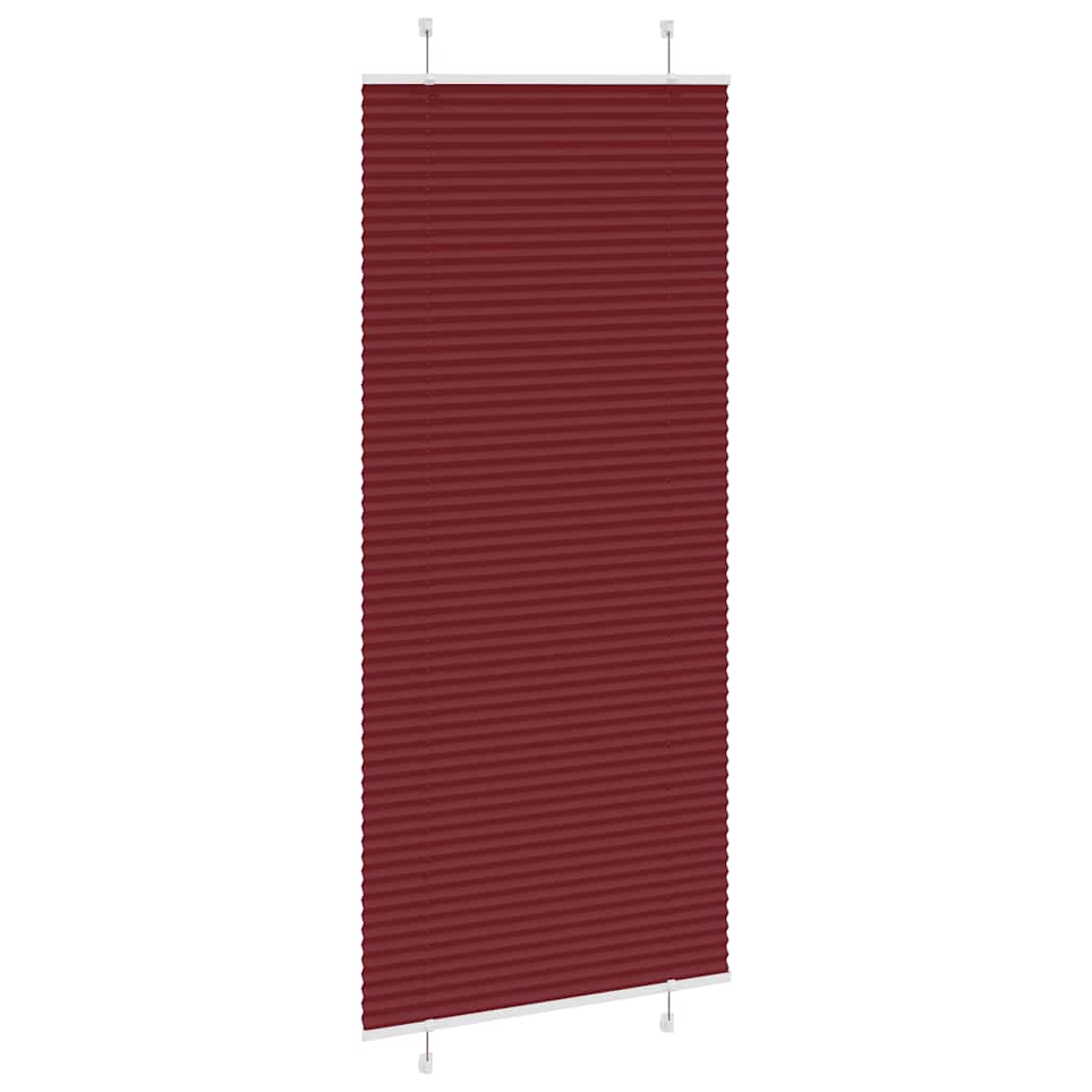 Store plissé rouge bordeaux 85x200 cm largeur du tissu 84,4 cm