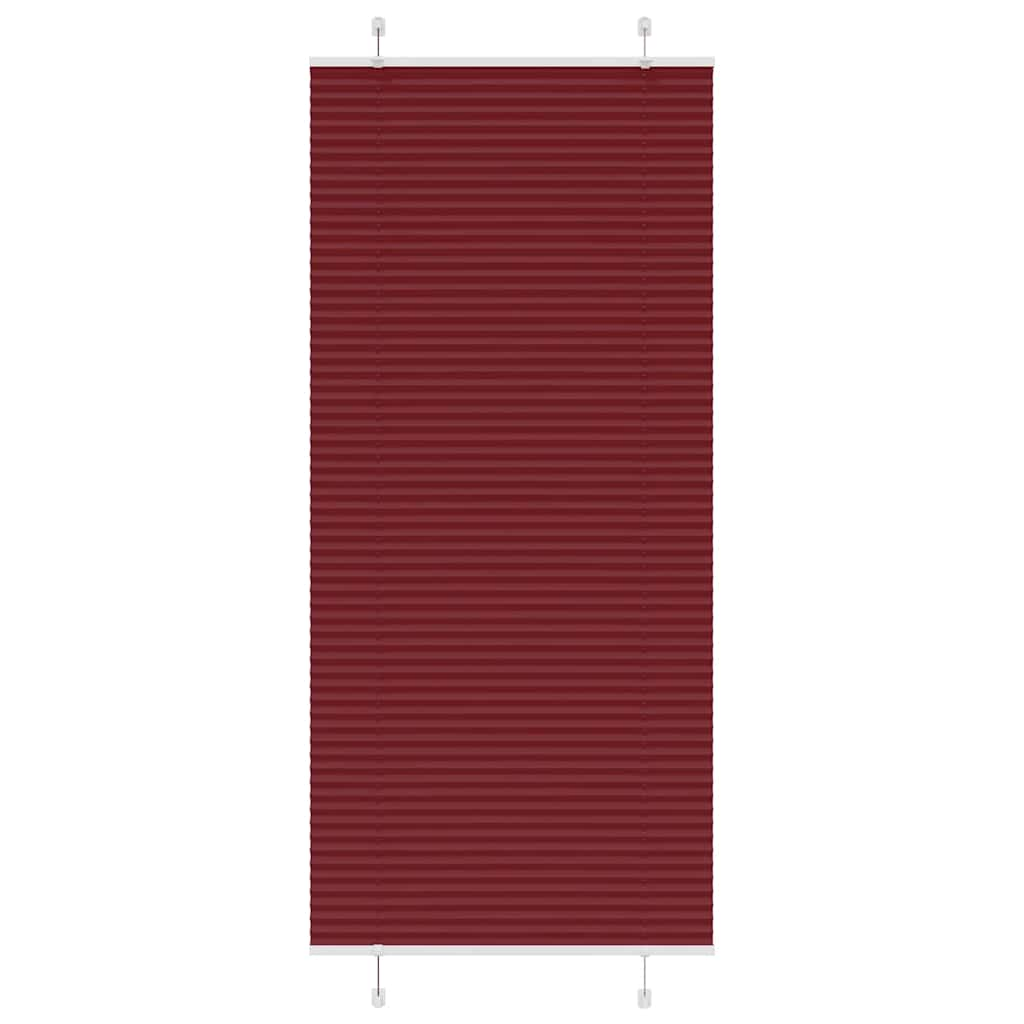 Store plissé rouge bordeaux 90x200 cm largeur du tissu 89,4 cm