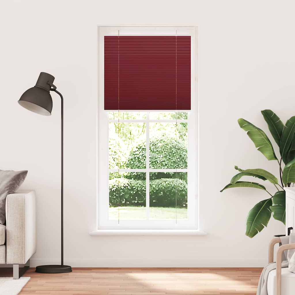 Store plissé rouge bordeaux 95x200 cm largeur du tissu 94,4 cm