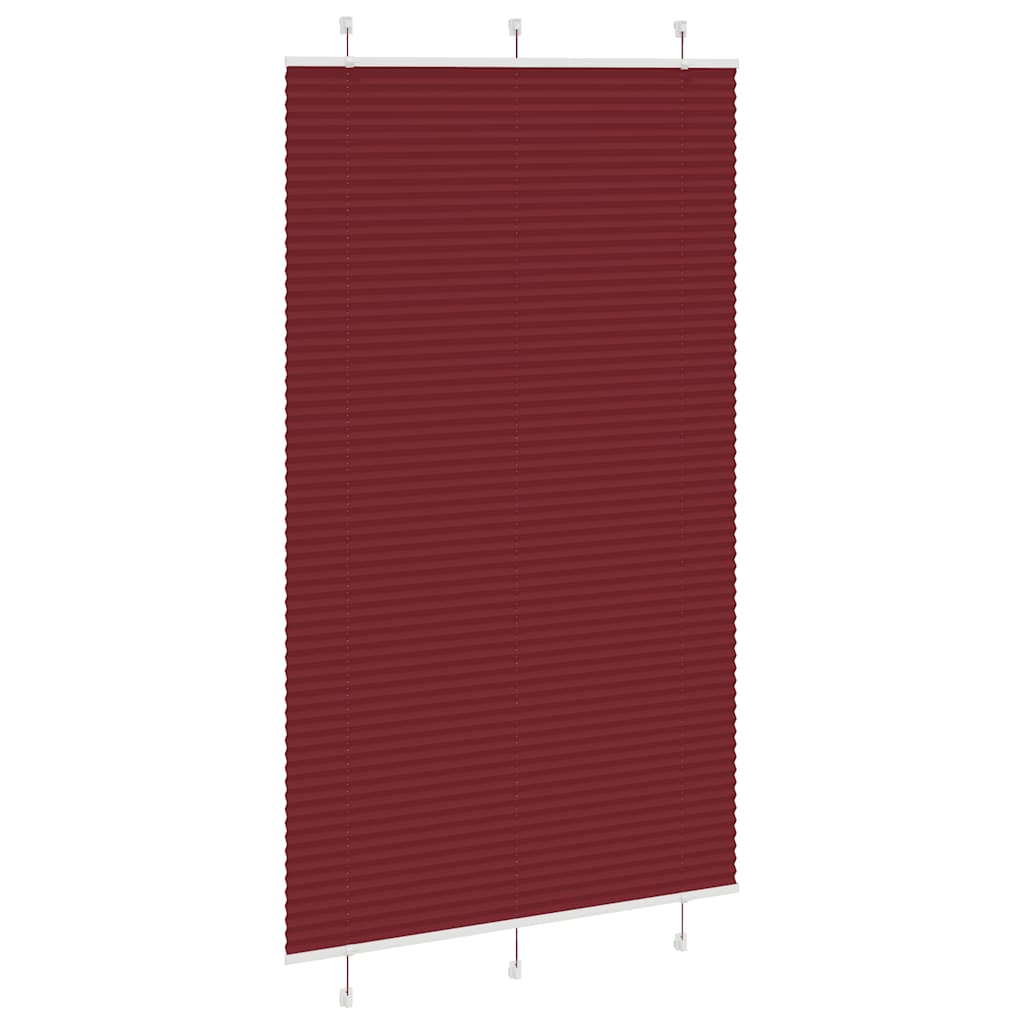 Store plissé rouge bordeaux 115x200 cm largeur du tissu 114,4cm