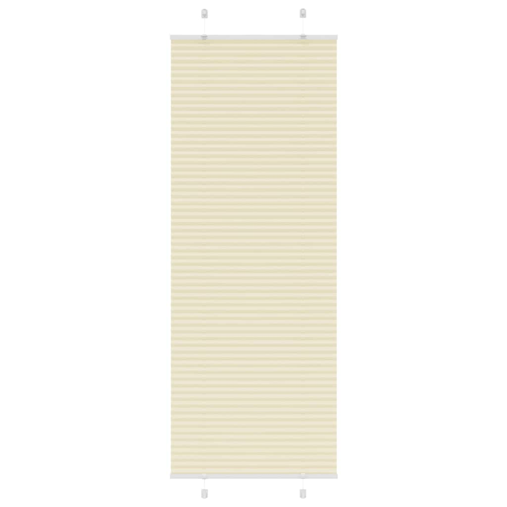 Store plissé crème 75x200 cm largeur du tissu 74,4 cm polyester