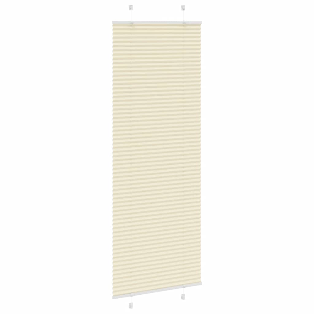 Store plissé crème 75x200 cm largeur du tissu 74,4 cm polyester