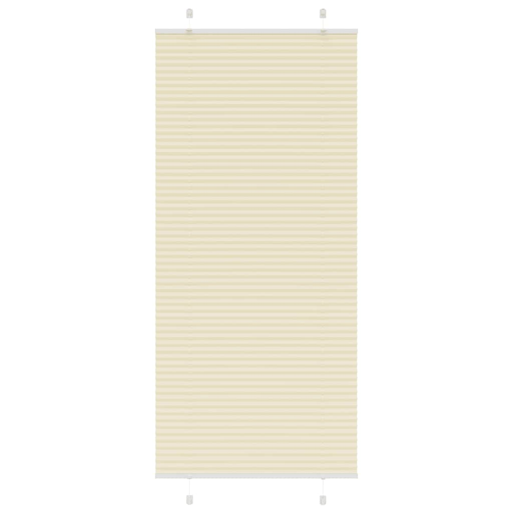 Store plissé crème 85x200 cm largeur du tissu 84,4 cm polyester