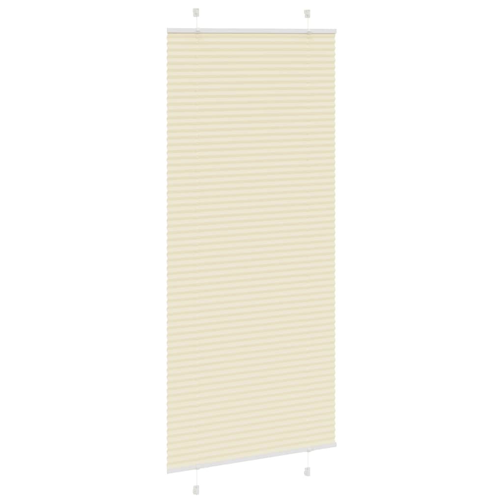 Store plissé crème 85x200 cm largeur du tissu 84,4 cm polyester