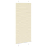 Store plissé crème 85x200 cm largeur du tissu 84,4 cm polyester