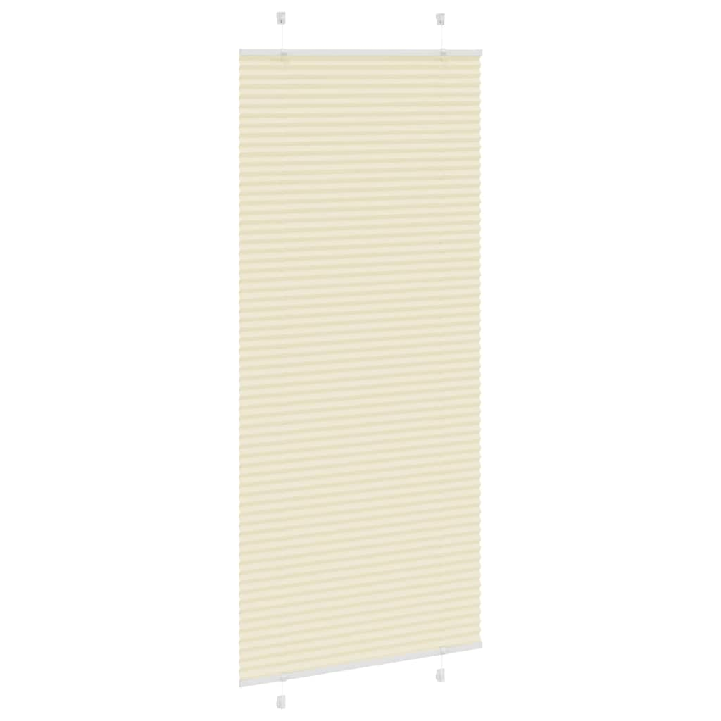 Store plissé crème 85x200 cm largeur du tissu 84,4 cm polyester