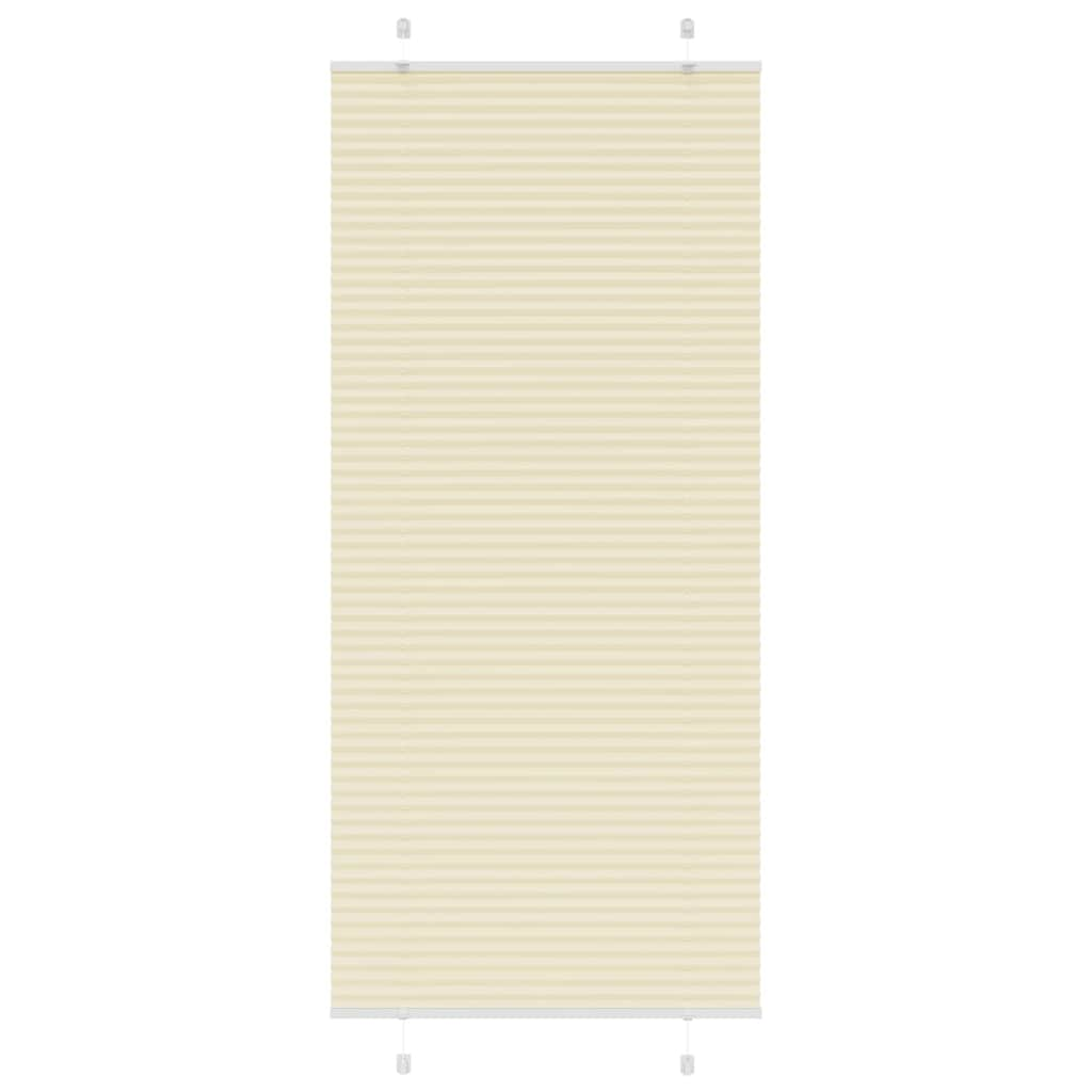 Store plissé crème 95x200 cm largeur du tissu 94,4 cm polyester