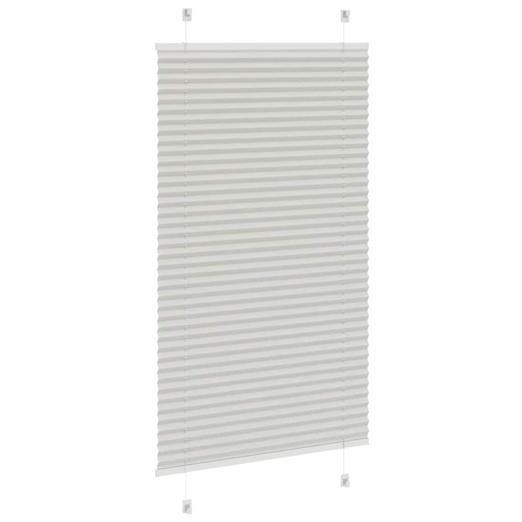 Store plissé gris clair 75x100 cm largeur du tissu 74,4 cm