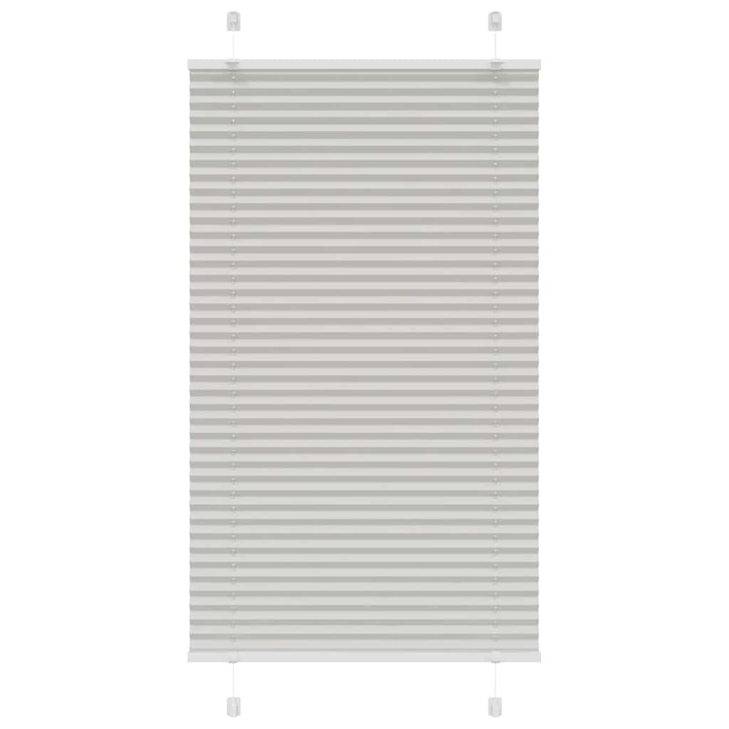 Store plissé gris clair 80x100 cm largeur du tissu 79,4 cm