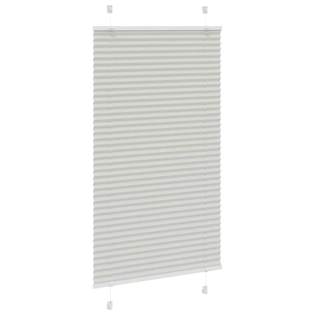 Store plissé gris clair 80x100 cm largeur du tissu 79,4 cm