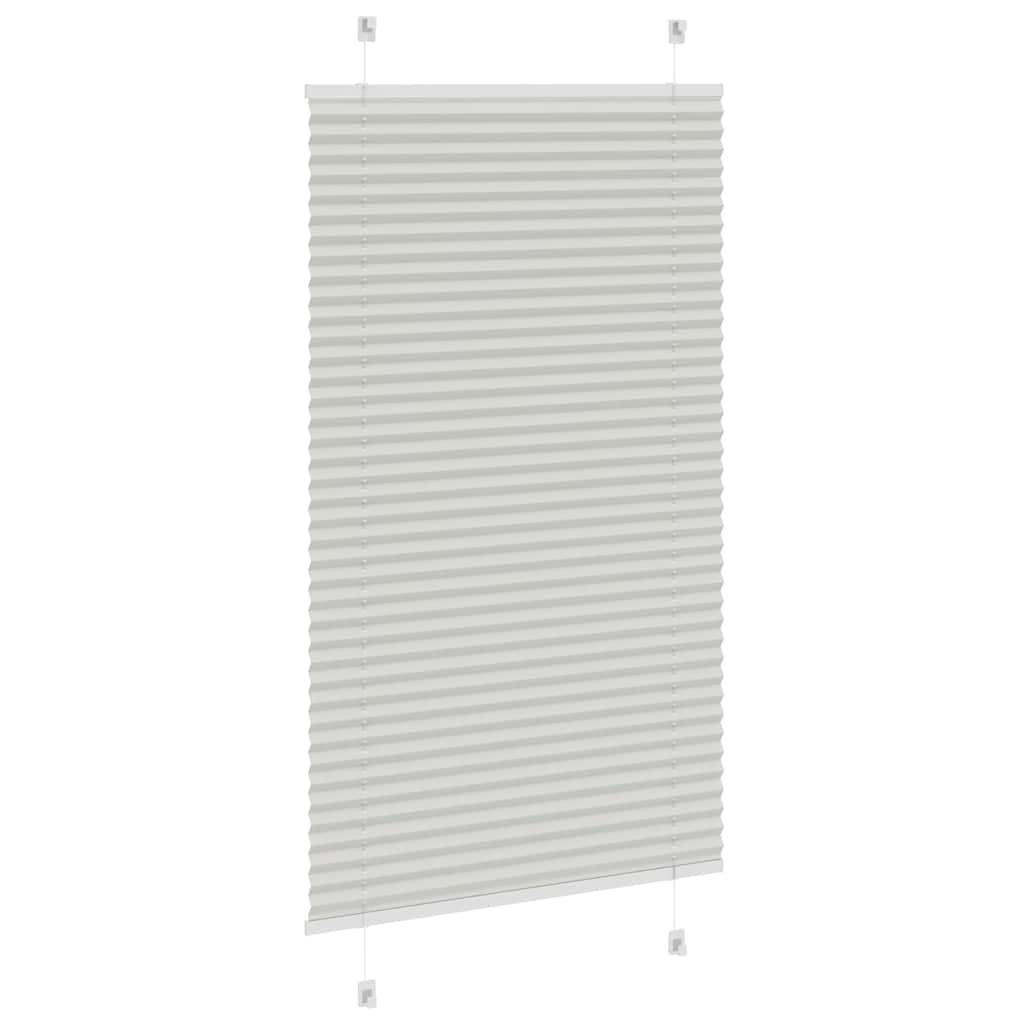 Store plissé gris clair 80x100 cm largeur du tissu 79,4 cm