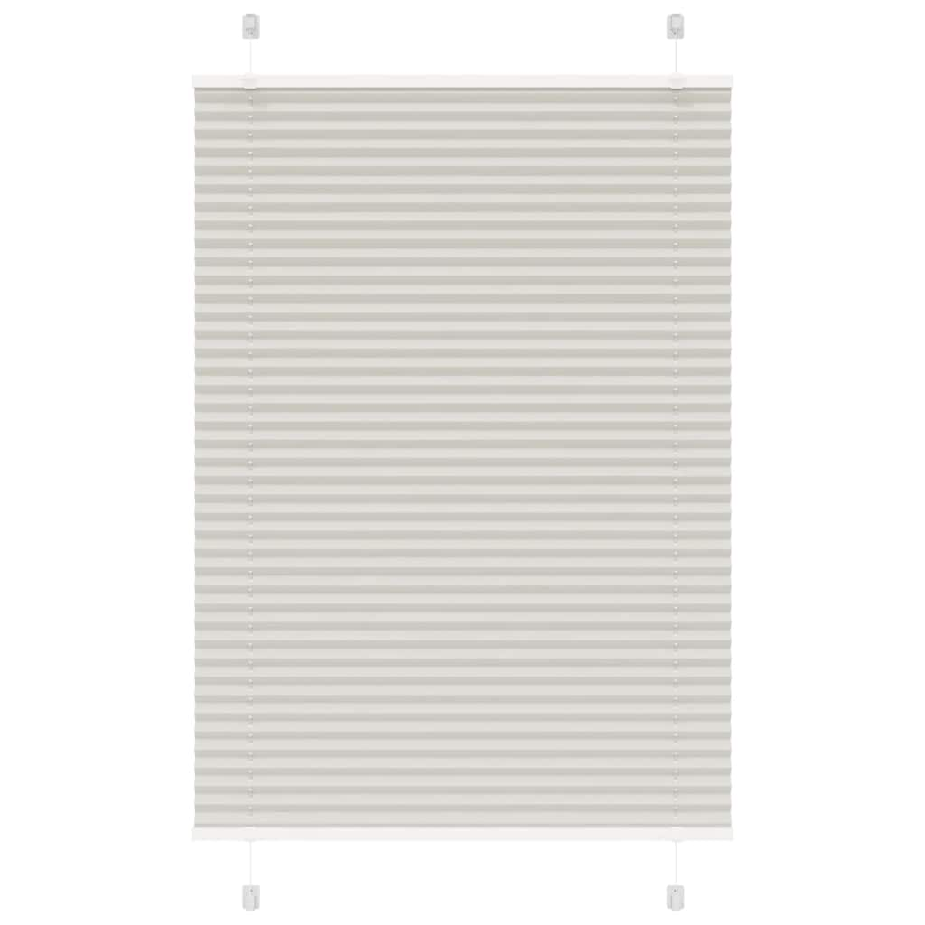 Store plissé gris clair 85x100 cm largeur du tissu 84,4 cm