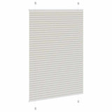 Store plissé gris clair 85x100 cm largeur du tissu 84,4 cm