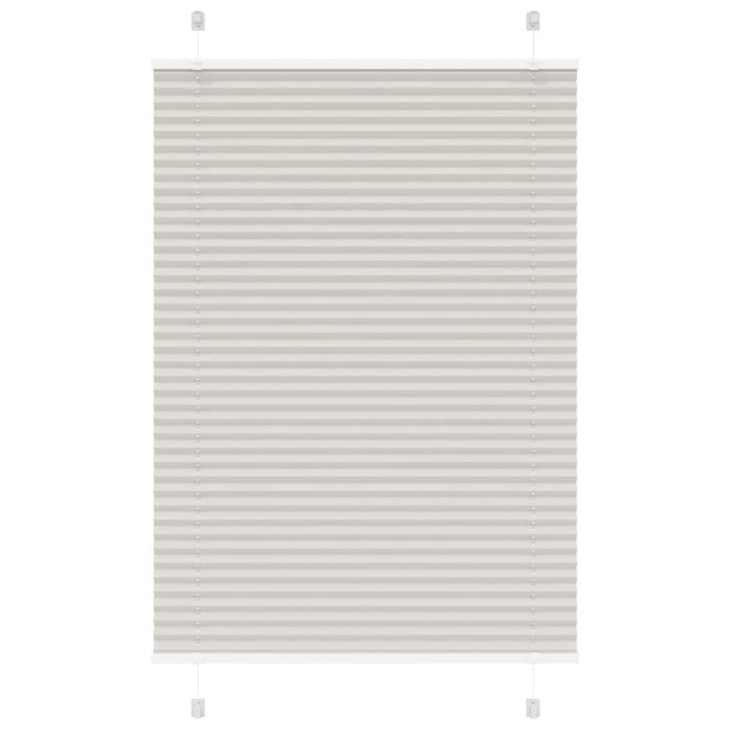 Store plissé gris clair 100x100 cm largeur du tissu 99,4cm