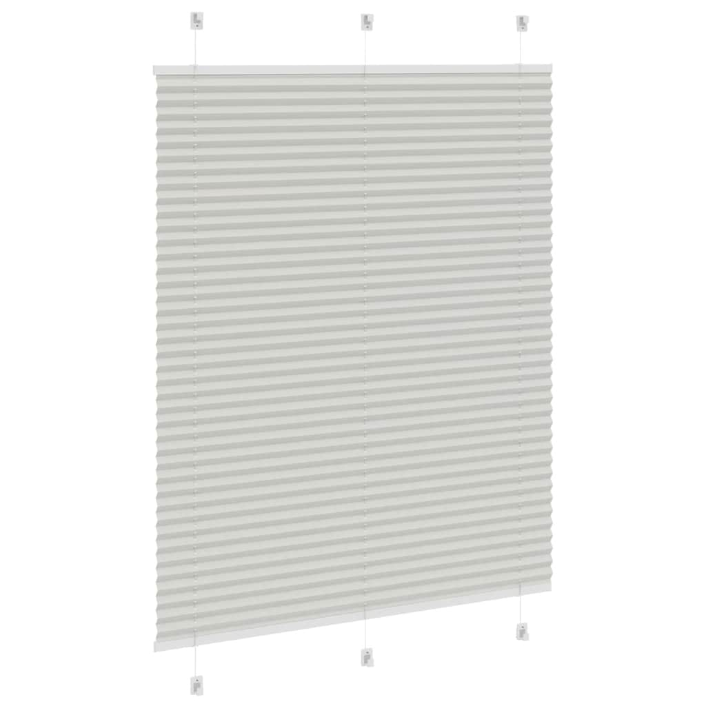 Store plissé gris clair 105x100cm largeur du tissu 104,4cm