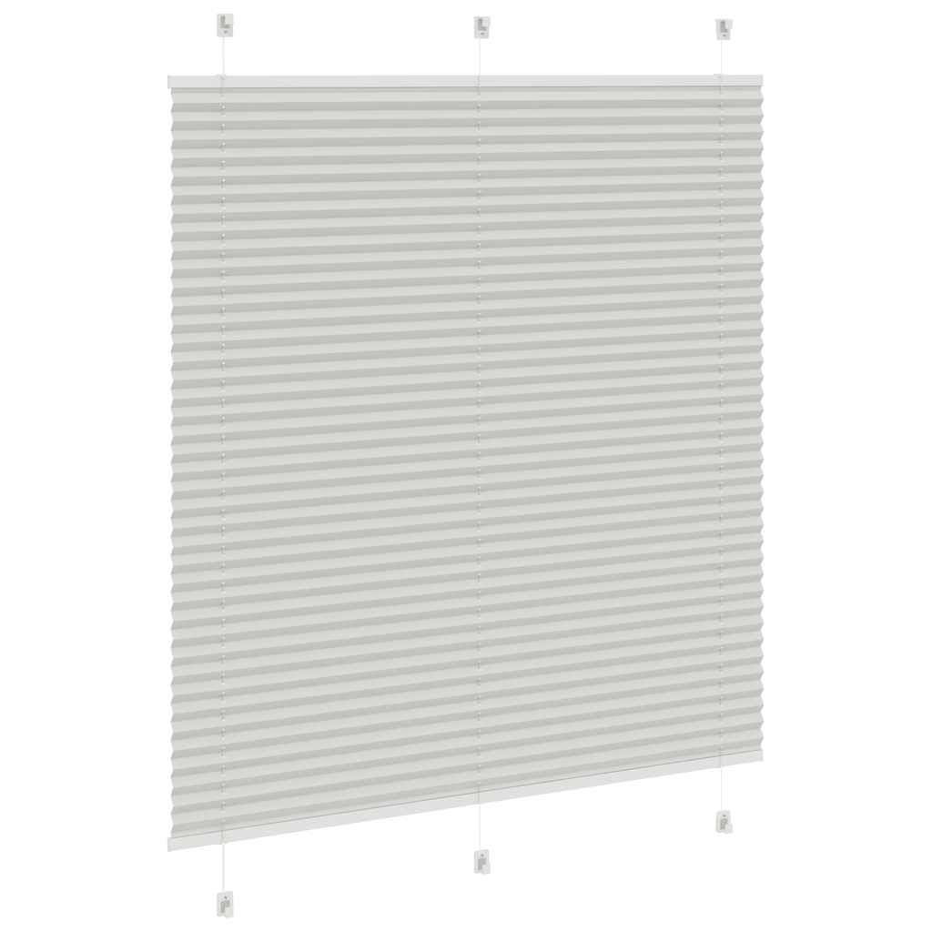 Store plissé gris clair 120x100cm largeur du tissu 119,4cm