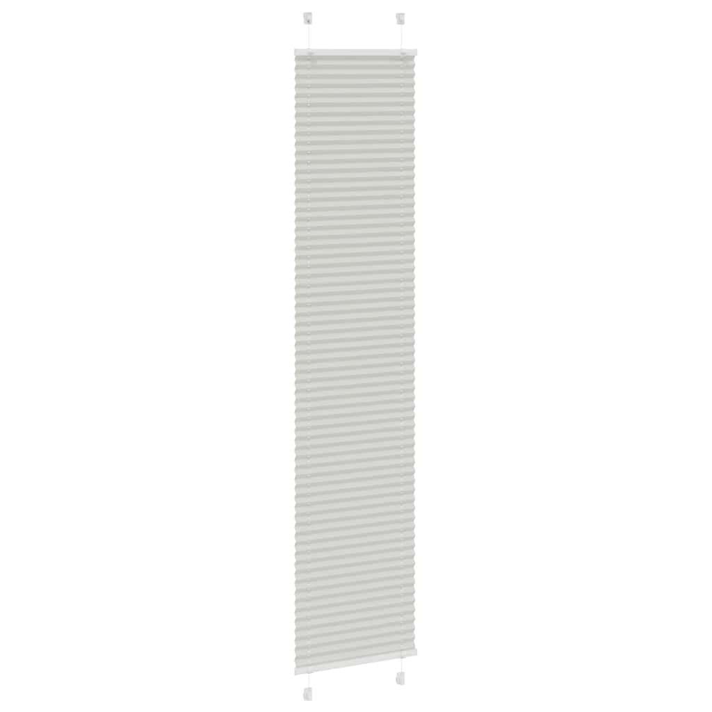 Store plissé gris clair 40x200 cm largeur du tissu 39,4 cm