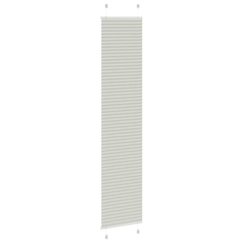 Store plissé gris clair 40x200 cm largeur du tissu 39,4 cm