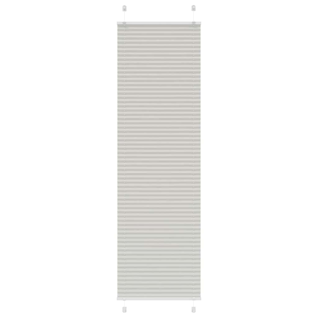 Store plissé gris clair 65x200 cm largeur du tissu 64,4 cm