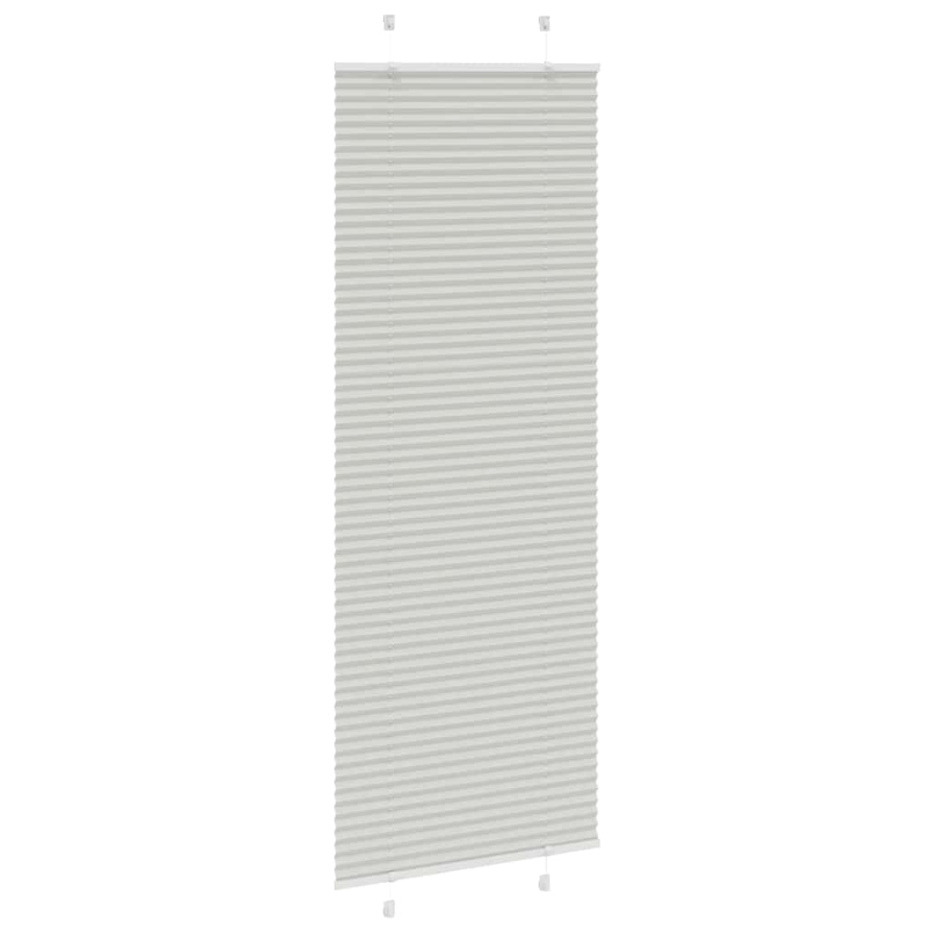 Store plissé gris clair 70x200 cm largeur du tissu 69,4 cm