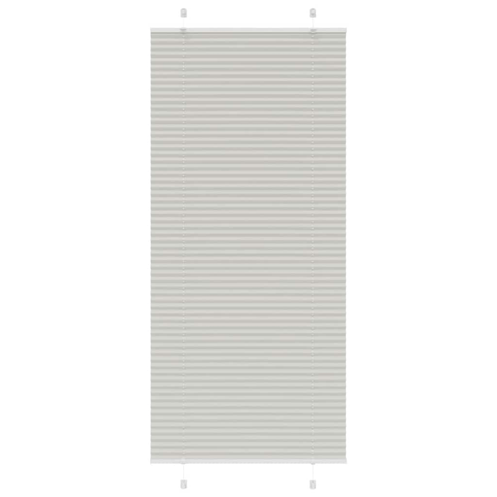 Store plissé gris clair 85x200 cm largeur du tissu 84,4 cm