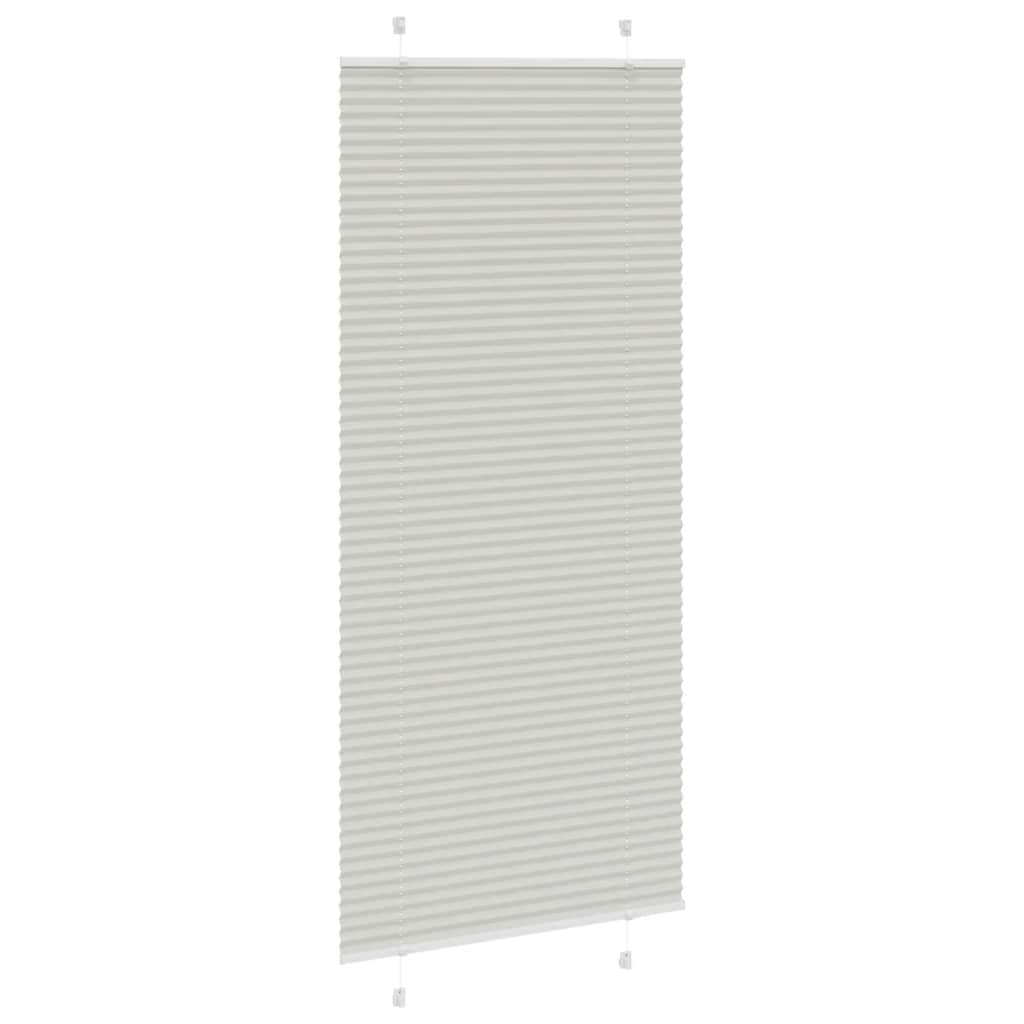 Store plissé gris clair 85x200 cm largeur du tissu 84,4 cm