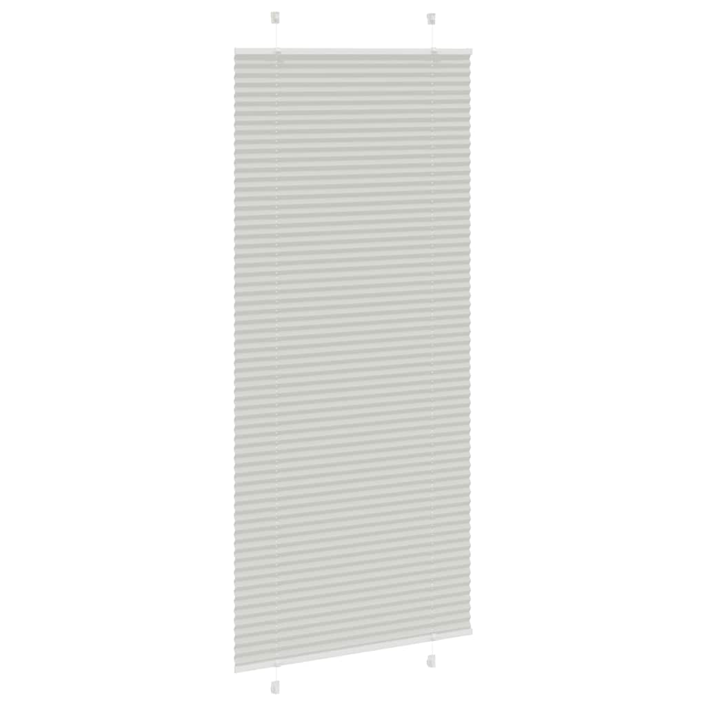 Store plissé gris clair 85x200 cm largeur du tissu 84,4 cm