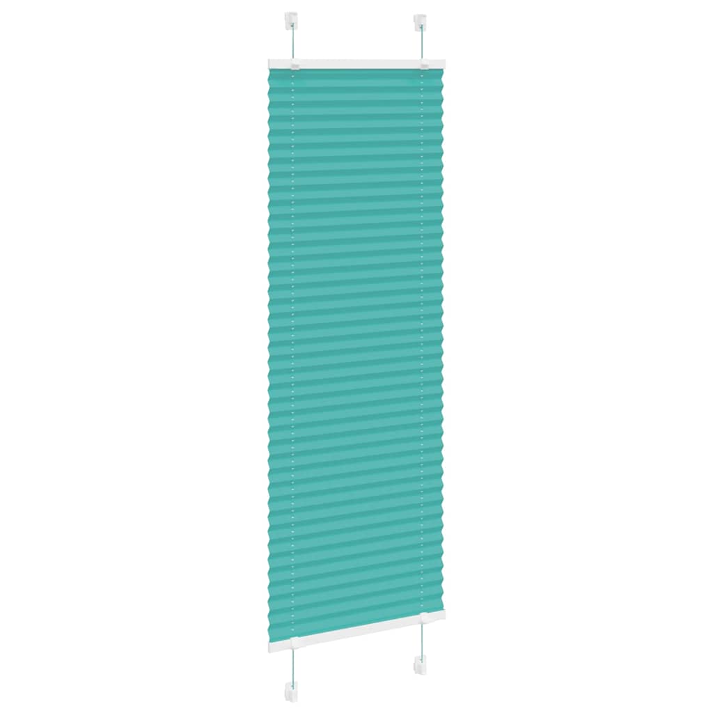 Store plissé vert pétrole 45x100 cm largeur du tissu 44,4 cm