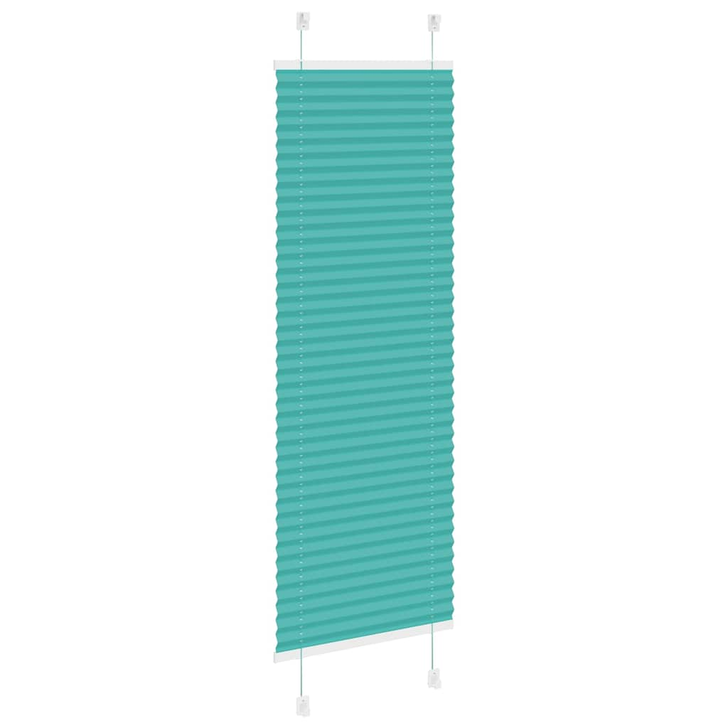 Store plissé vert pétrole 45x100 cm largeur du tissu 44,4 cm