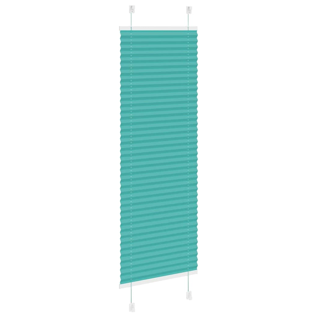 Store plissé vert pétrole 50x100 cm largeur du tissu 49,4 cm