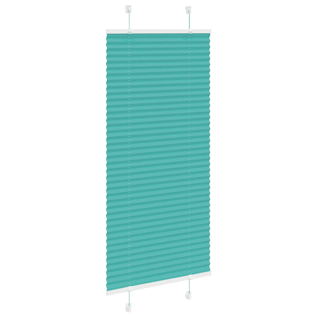 Store plissé vert pétrole 65x100 cm largeur du tissu 64,4 cm