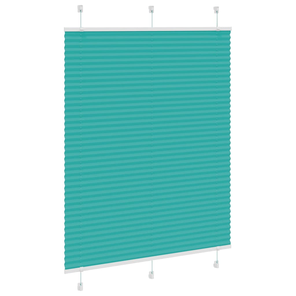 Store plissé vert pétrole 105x100cm largeur du tissu 104,4cm