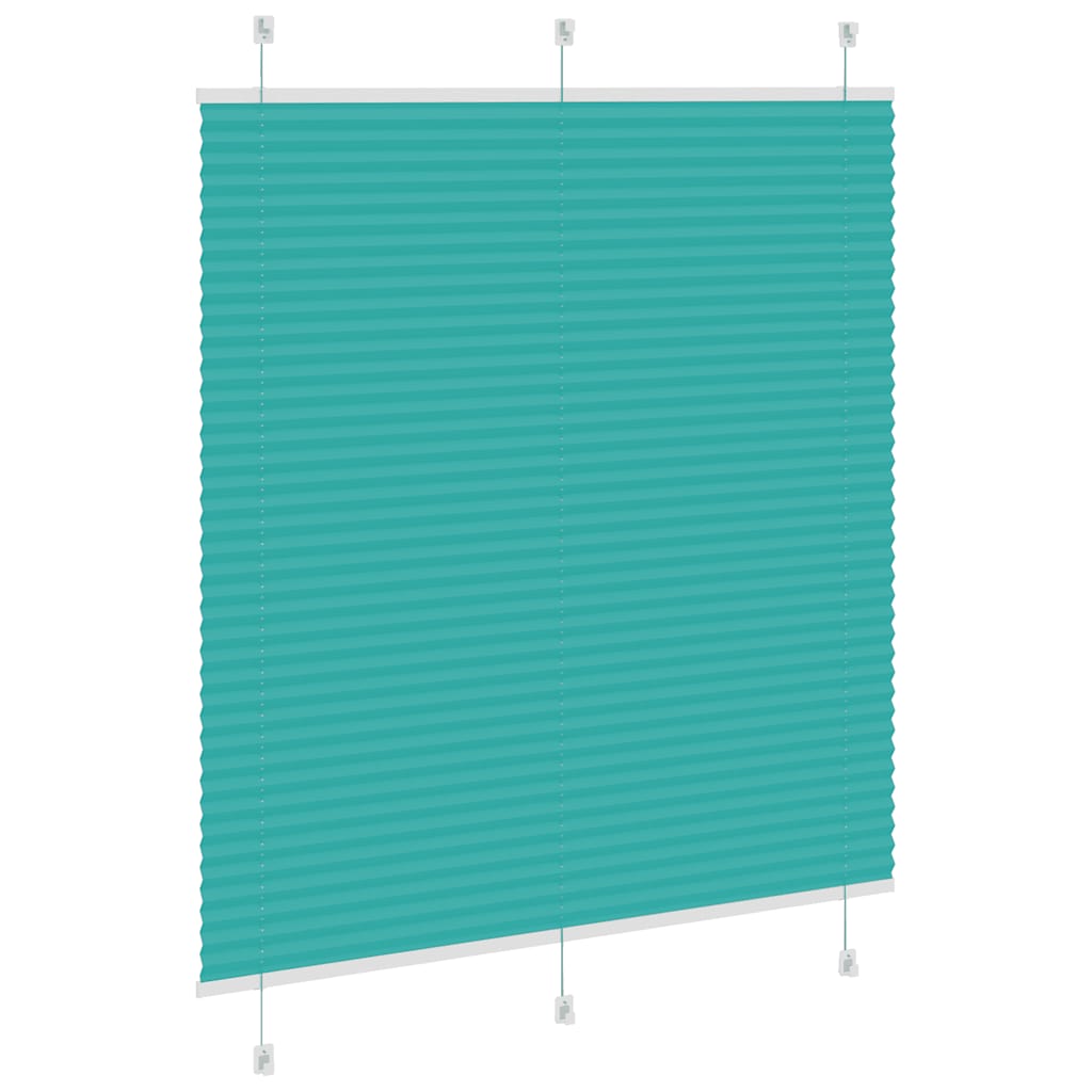 Store plissé vert pétrole 115x100cm largeur du tissu 114,4cm